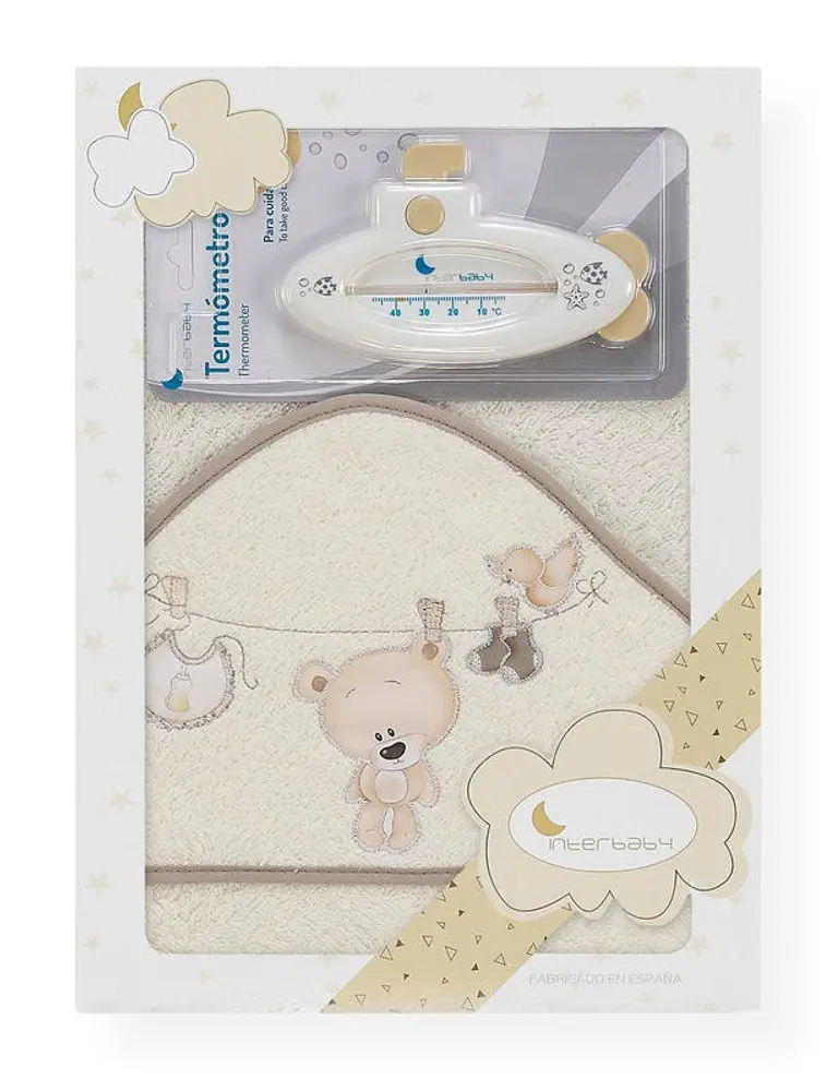 Interbaby OSUŠKA froté PRÁDLO + teploměr - KRÉMOVÁ