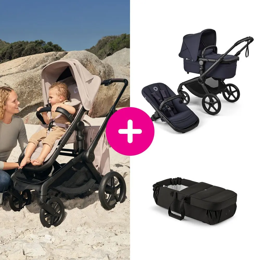 Bugaboo Fox 5 Renew + novorozenecké hnízdo ZDARMA - Black/Deep Indigo
