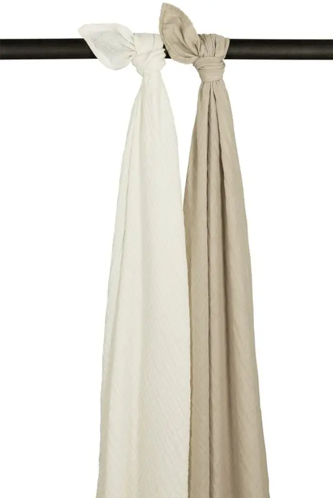 Meyco Mušelínové pleny 2-balení Offwhite/sand