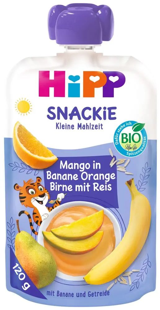 HiPP BIO Sport Banán-Pomer.-Hruška-Mango-Rýže 120g