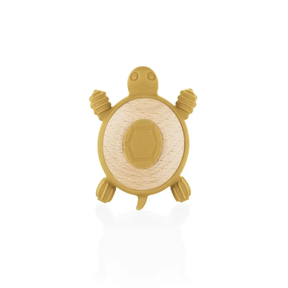 ZOPA Silikonové dřevěné kousátko Turtle