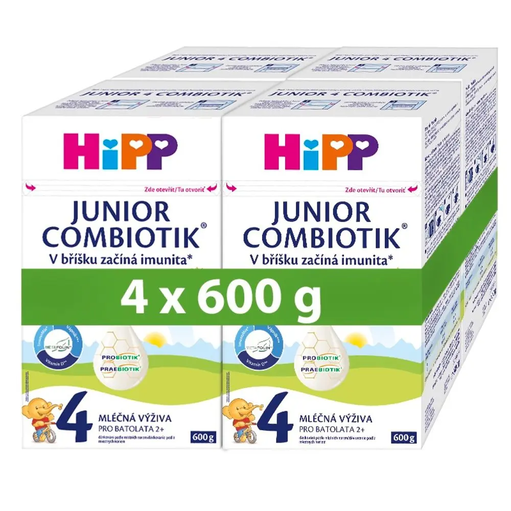 HiPP 4x Batolecí mléko HiPP 4 Junior Combiotik 600g