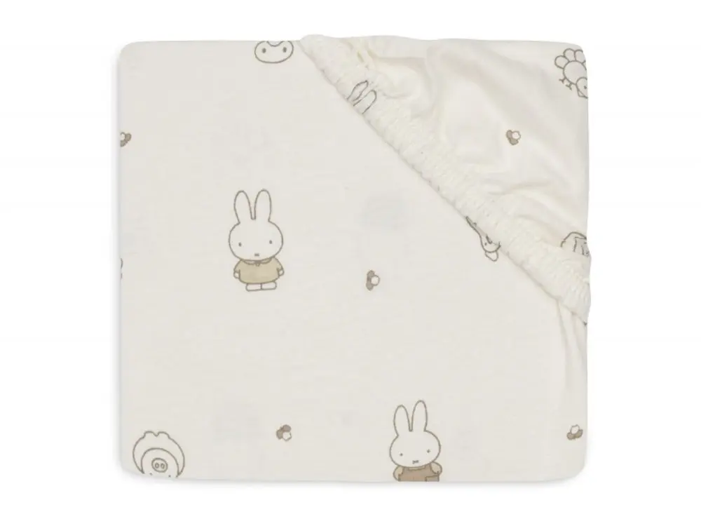 Jollein Prostěradlo napínací 40/50 x 80/90 cm Miffy Family Farm