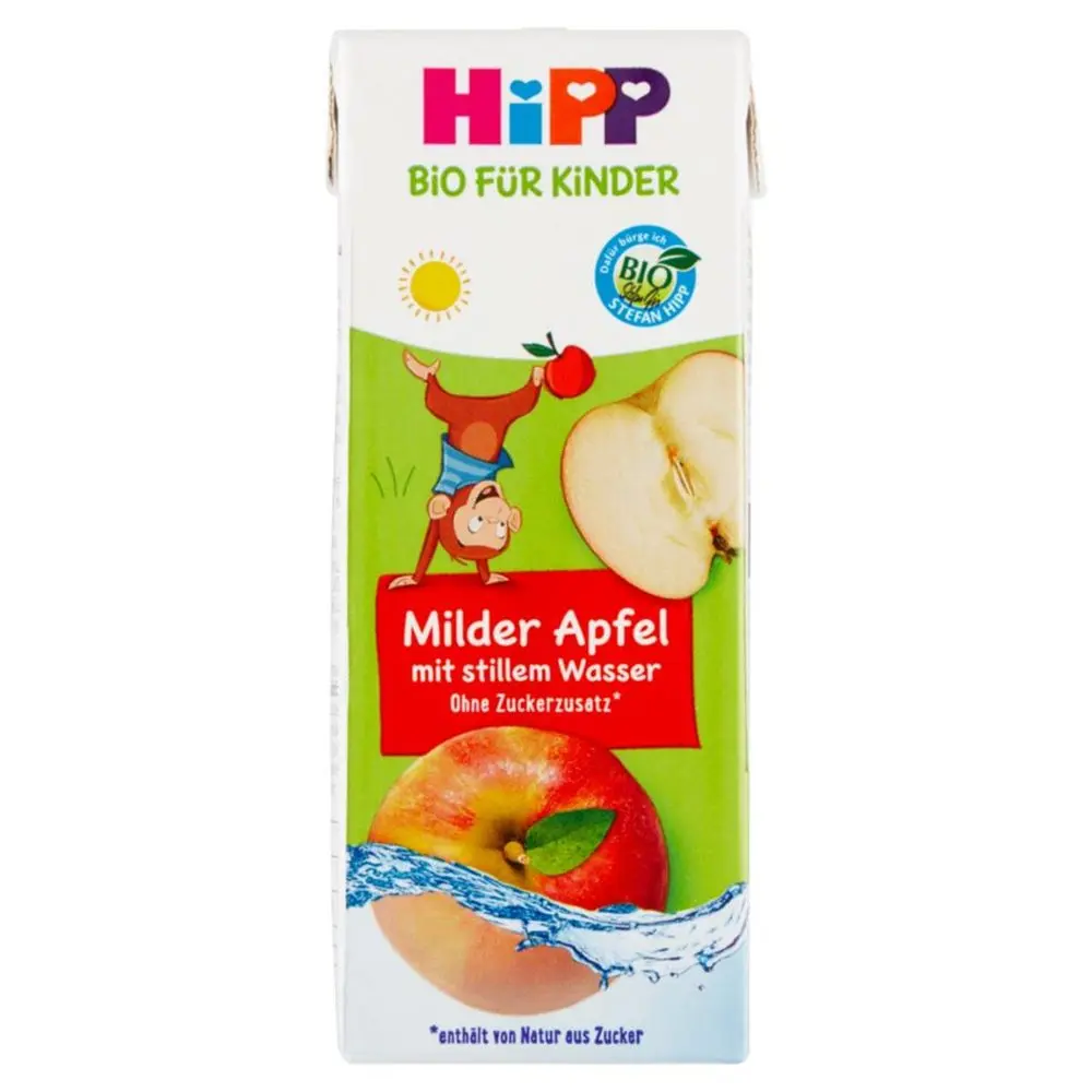 HiPP BIO nápoj jemné jablko s neperlivou pramenitou vodou 200 ml