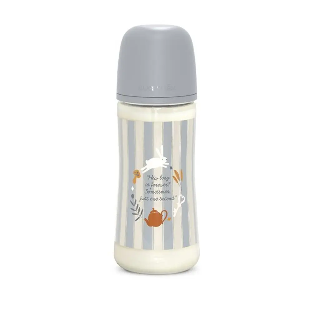 Suavinex Kojenecká láhev WONDERLAND 360ml FYZIOL PRŮTOK L - MODRÁ