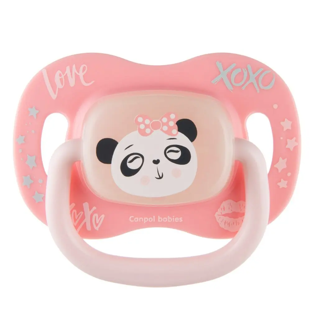 Canpol Babies Dudlík silikonový symetrický EXOTIC ANIMALS 18m+ 1 ks panda