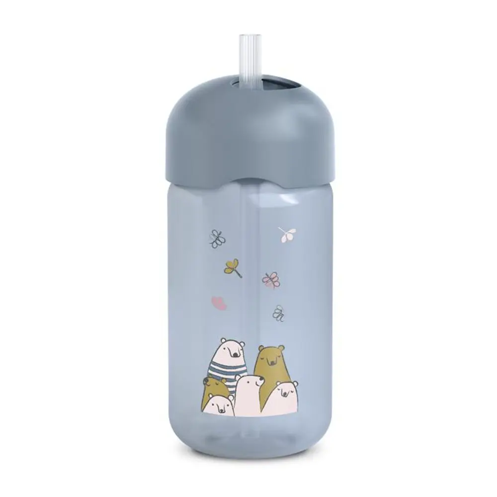 Suavinex Lahvička s brčkem BEAR 340 ml