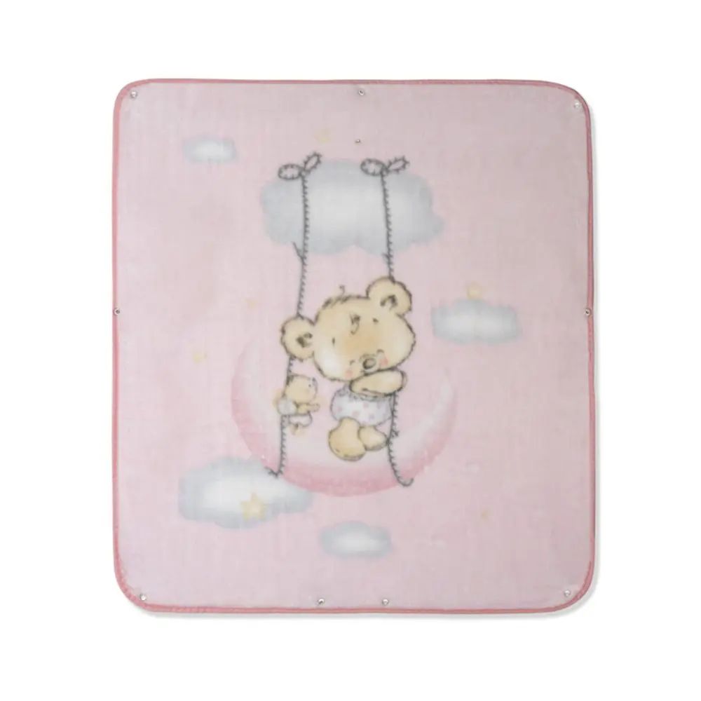 Interbaby Deka MEDVÍDEK 80X90 - RŮŽOVÁ