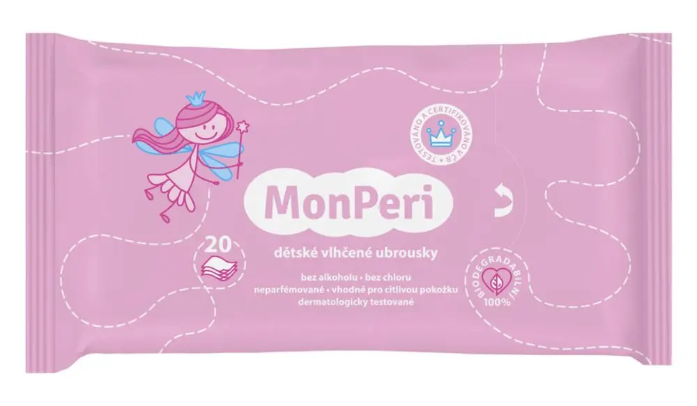 MonPeri dětské vlhčené EKO ubrousky 20ks