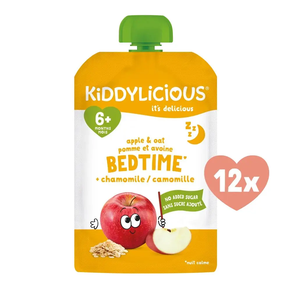 Kiddylicious Ovocná kapsička Na dobré spinkání - jablko a oves (12x100g)