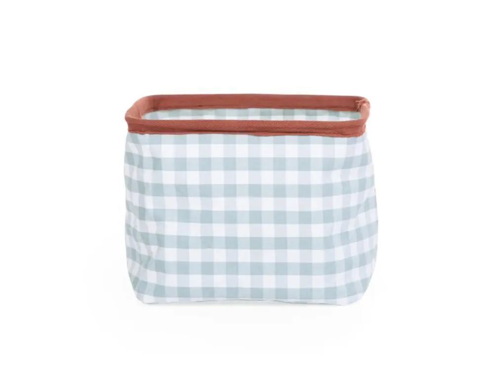 Childhome Koš na hračky 20x20x25 cm Vichy Sage Green