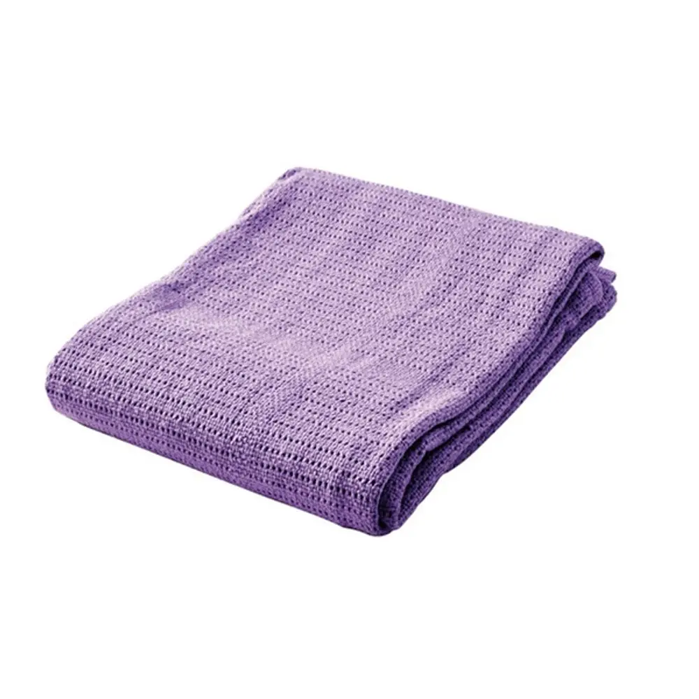 BabyDan bavlněná háčkovaná deka - purple fialová