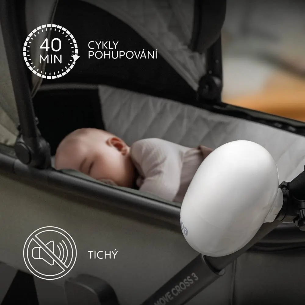 ZOPA Houpadlo kočárku Eggy nabíjecí - White
