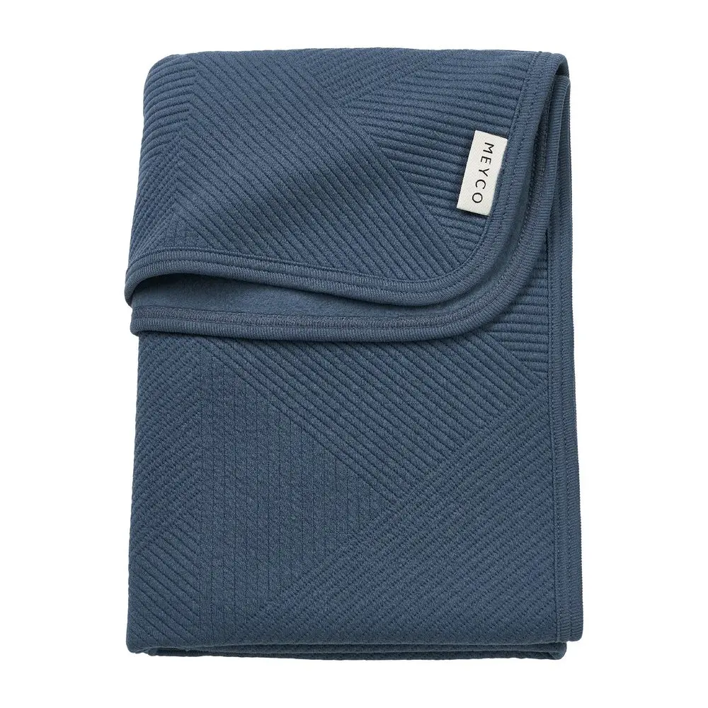 Meyco Žakárová flanel deka Pure - Indigo