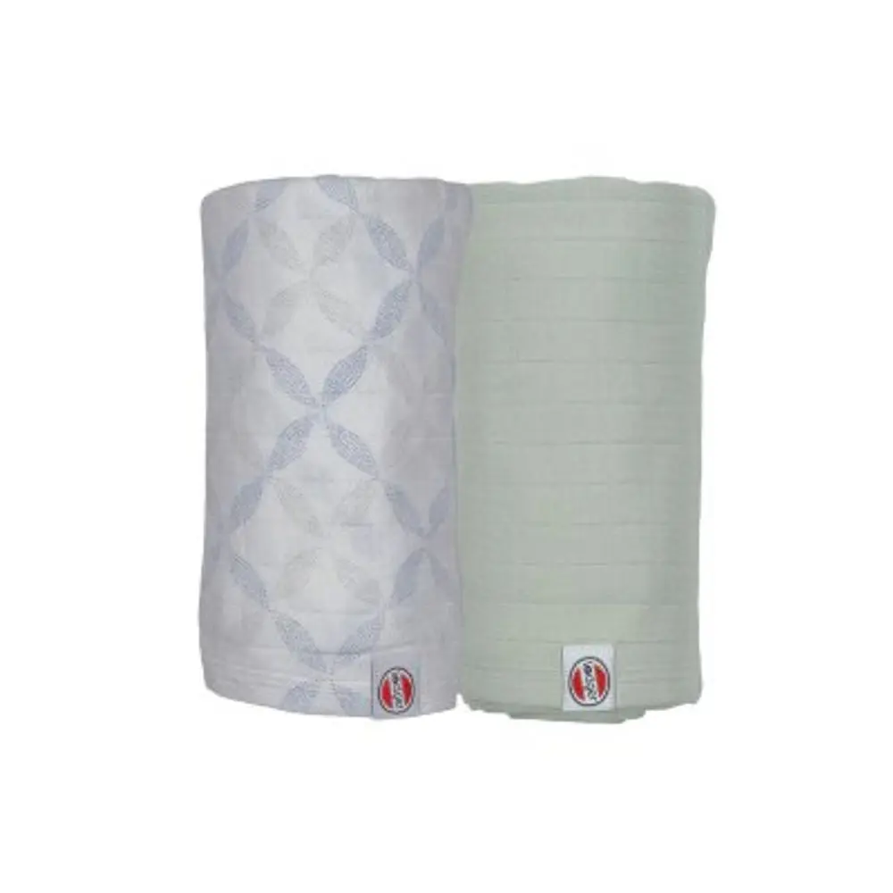 LODGER Swaddler Solid Matcha 2balení 110 x 110 cm Peppermint/Blue Fogg