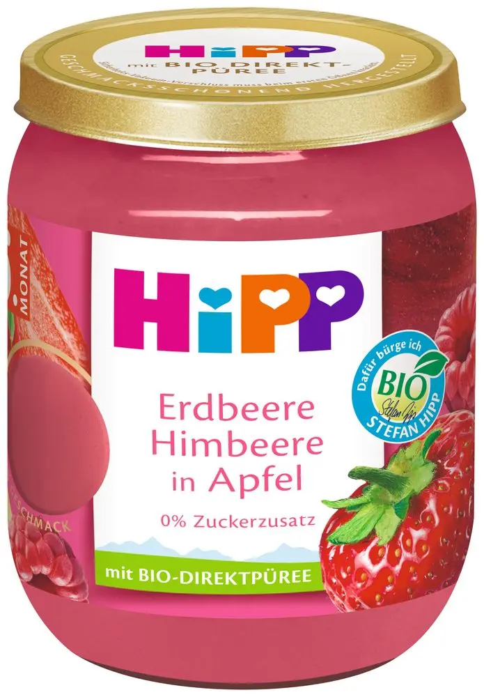 HiPP BIO Superovoce Jablko, jahody a maliny 160 g