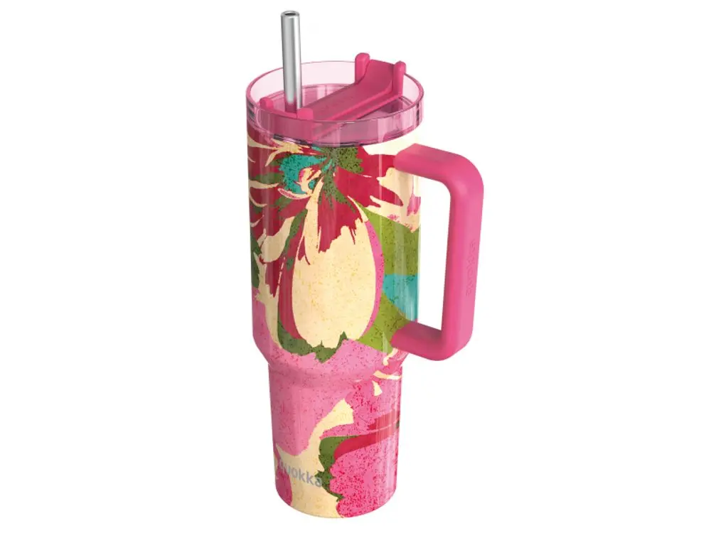 Nerezový termohrnek s brčkem Stream Pink Flambe 1200ml