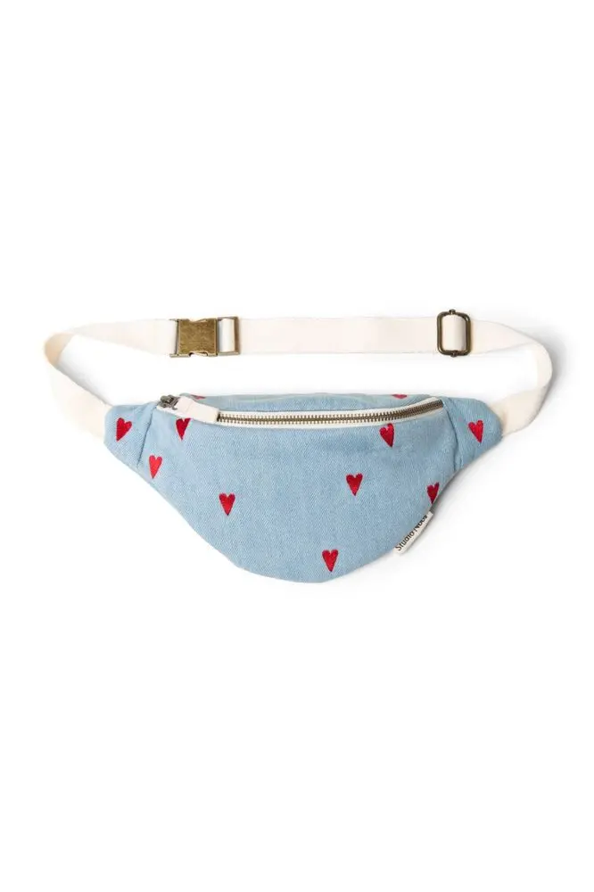 Studio Noos Denim Mini FANNY kabelka Blue Hearts