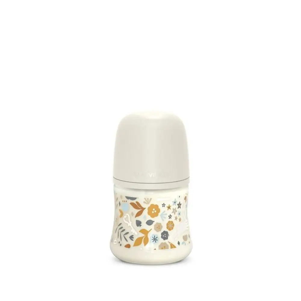 Suavinex Kojenecká láhev WONDERLAND 150ml FYZIOL PRŮTOK S - LIBERTY KRÉMOVÁ