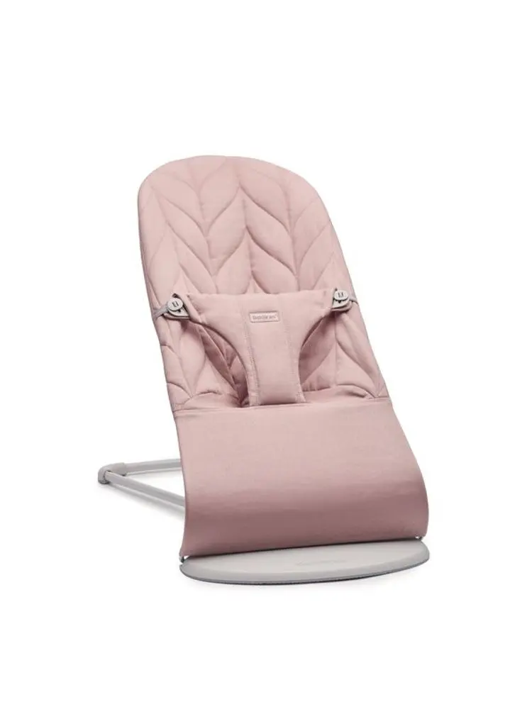 BABYBJÖRN Lehátko Bliss Dusty pink Petal Woven, světle šedá konstrukce