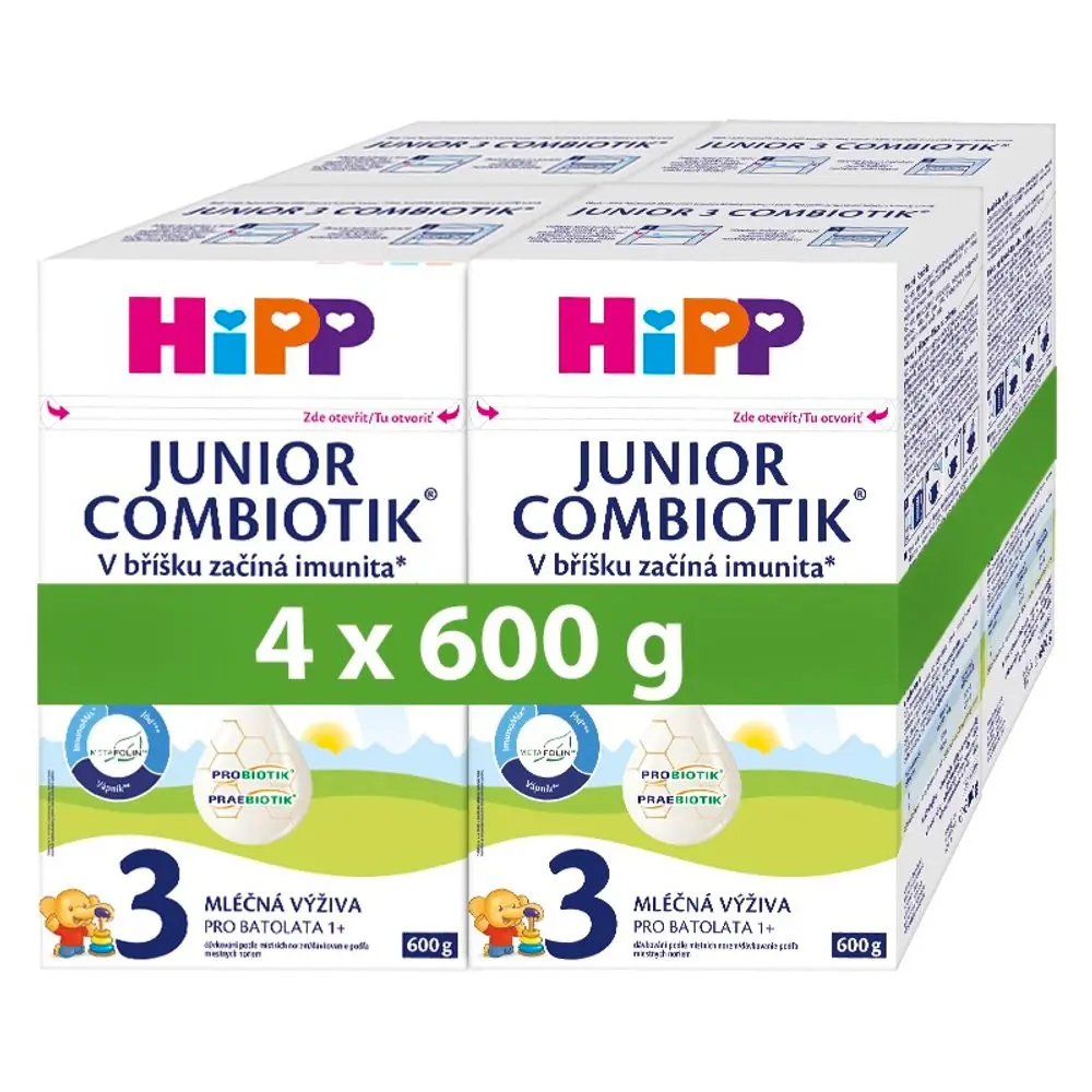 HiPP Batolecí mléko HiPP 3 Junior Combiotik 4x 600g