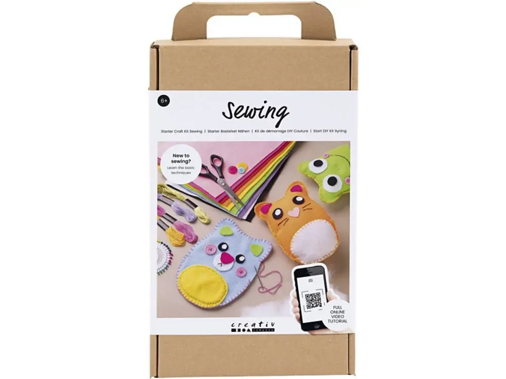Creativ Company Kreativní sada na šití zvířátek z filcu pro začátečníky -