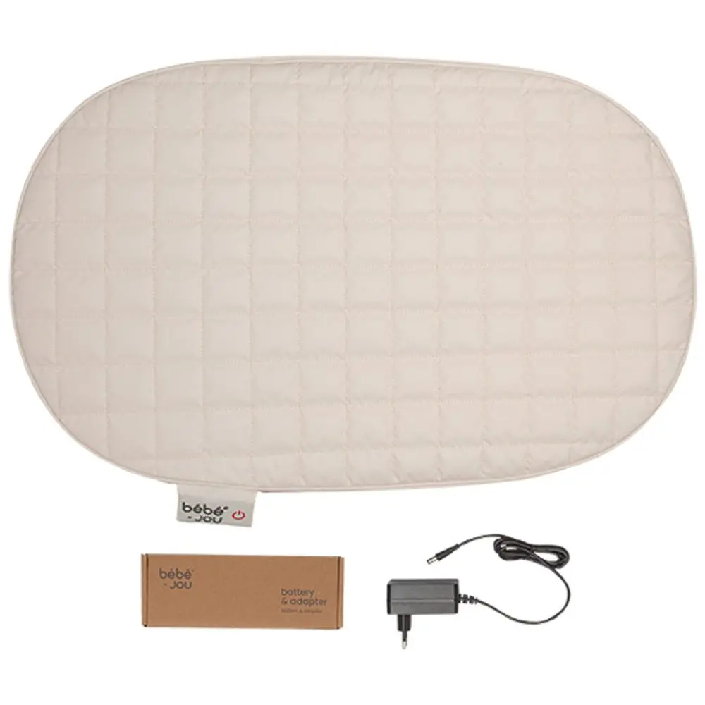 Bebe-Jou Vyhřívaná prošívaná přebalovací podložka Quilted Squares čtverce, béžová