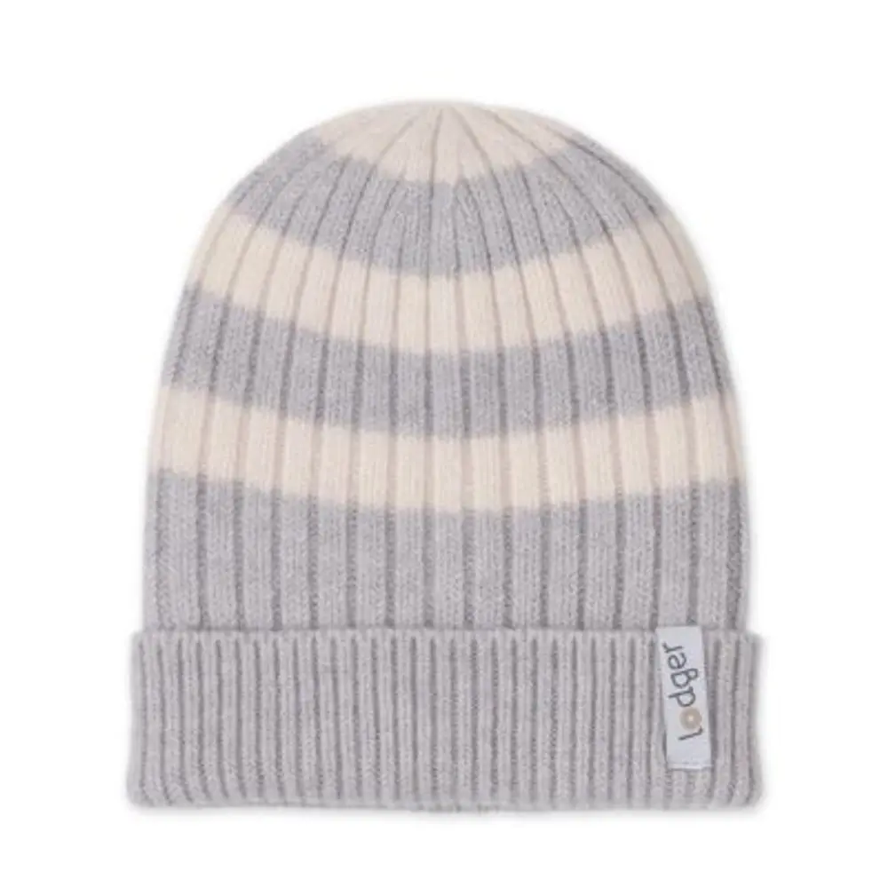 LODGER Čepice Stripe Merino Storm 3 - 6 měsíců
