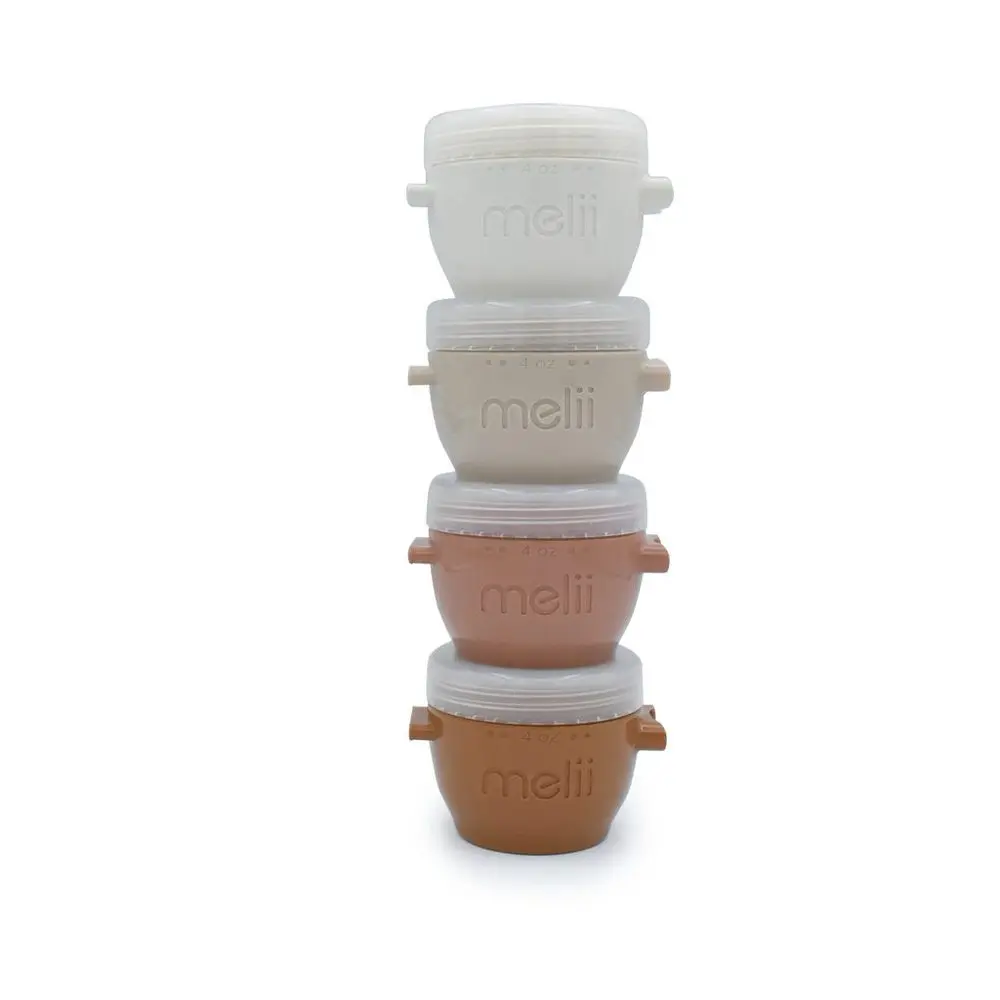 Melii Kelímky na potraviny Snap&Go 118 ml - 4ks - krémové/ béžové