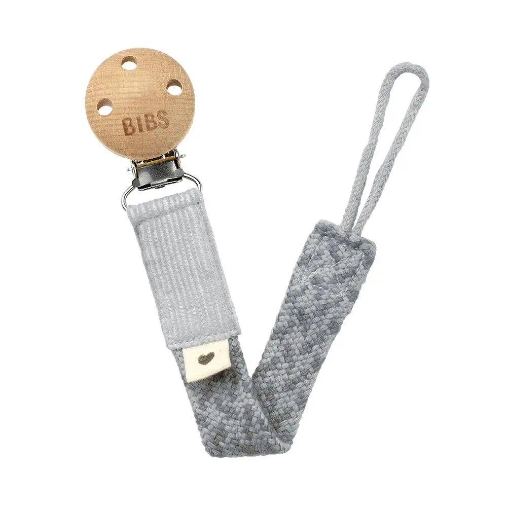 BIBS Paci Braid klip na dudlík - Cloud / Iron