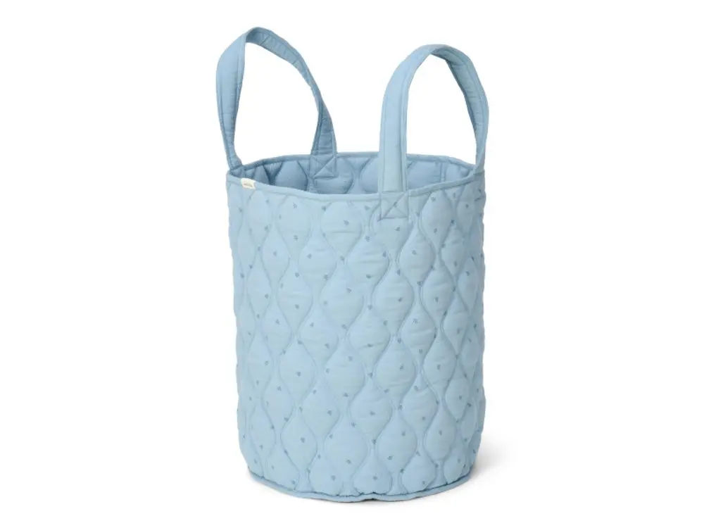 Little Dutch Košík textilní oboustranný extra velký Pure Denim Blue
