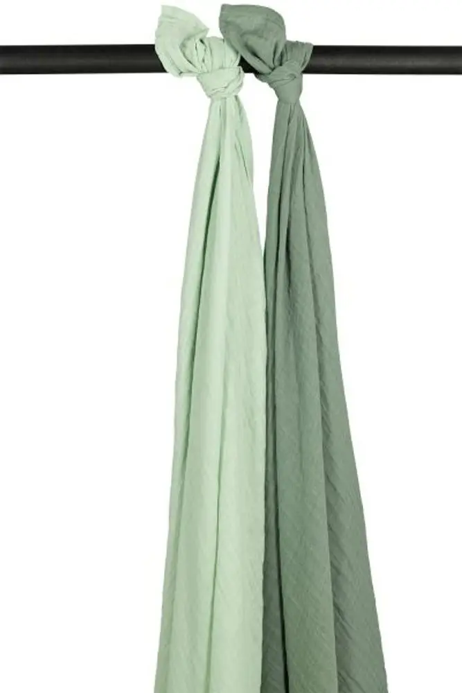 Meyco Mušelínové pleny 2-balení Soft green/forest green
