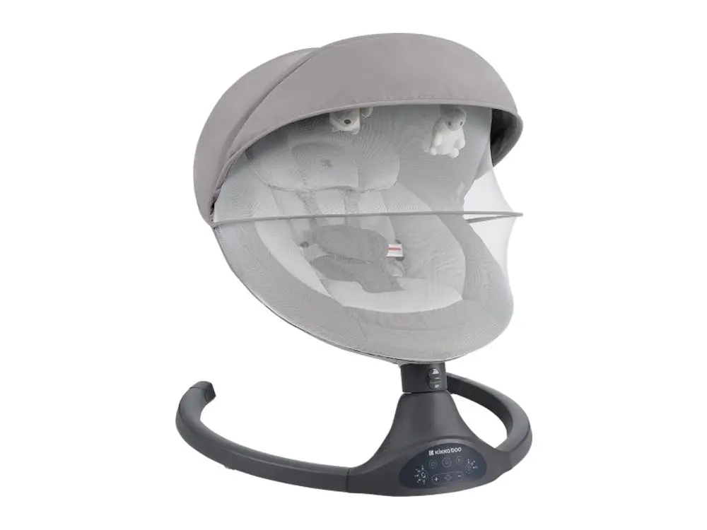 KikkaBoo Houpací lehátko elektrické Codie Light Grey