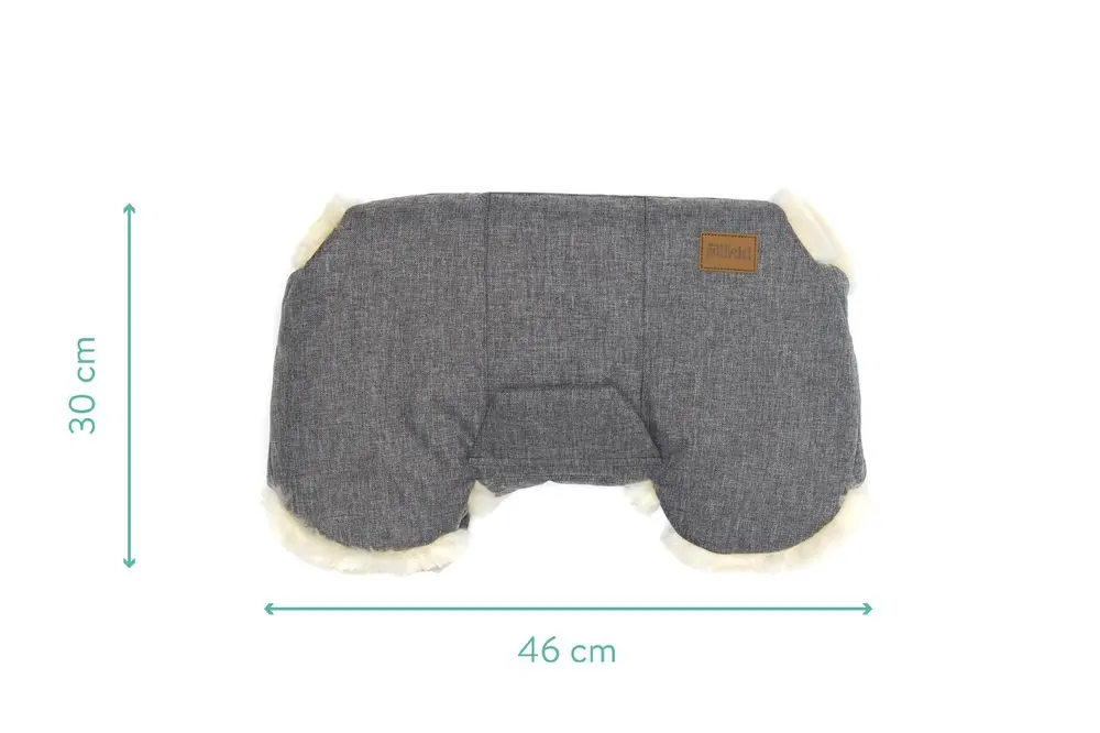 Fillikid Ochrana na ruce z jehněčí kožešiny Nyby grey melange