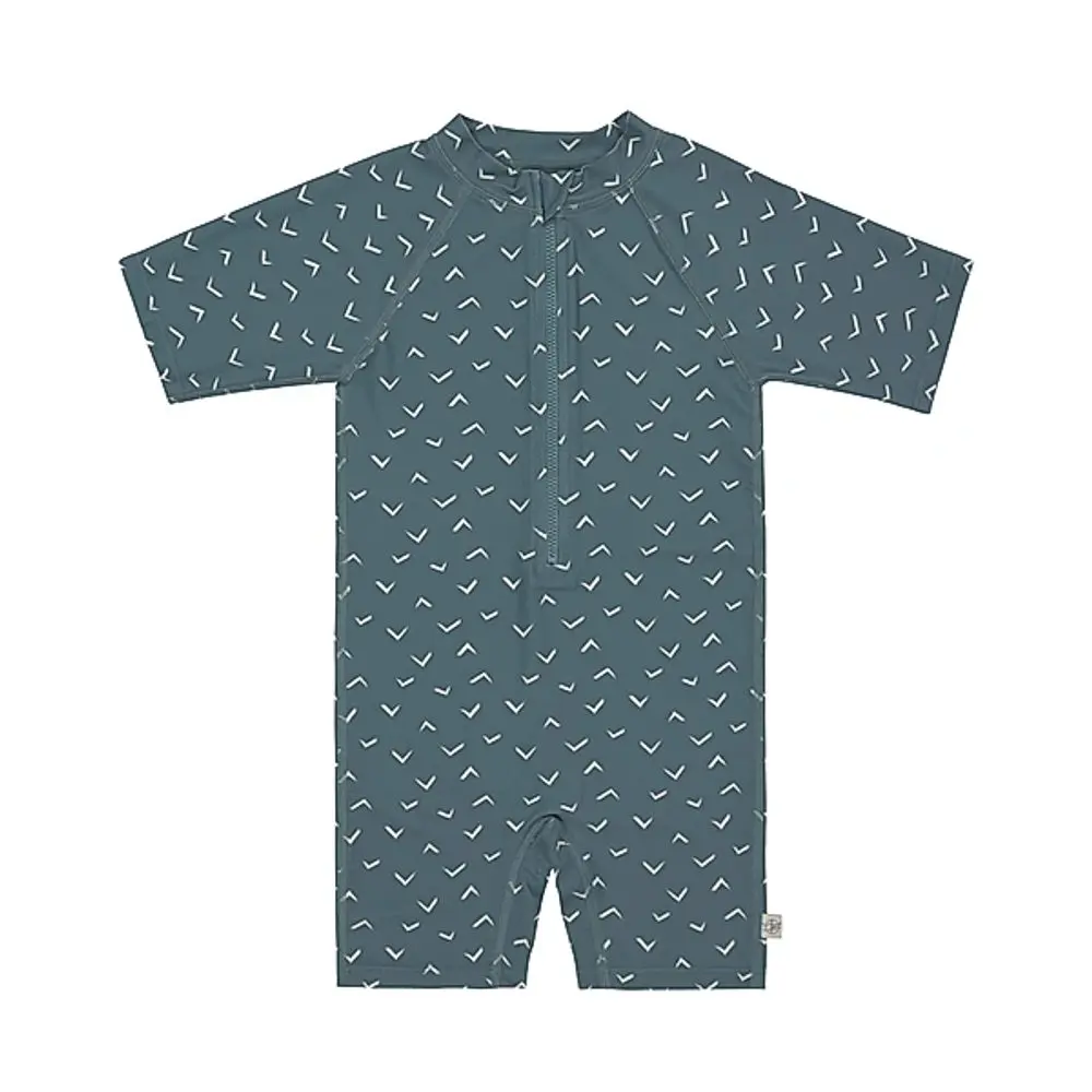 Lässig Splash Short Sleeve Sunsuit jags blue