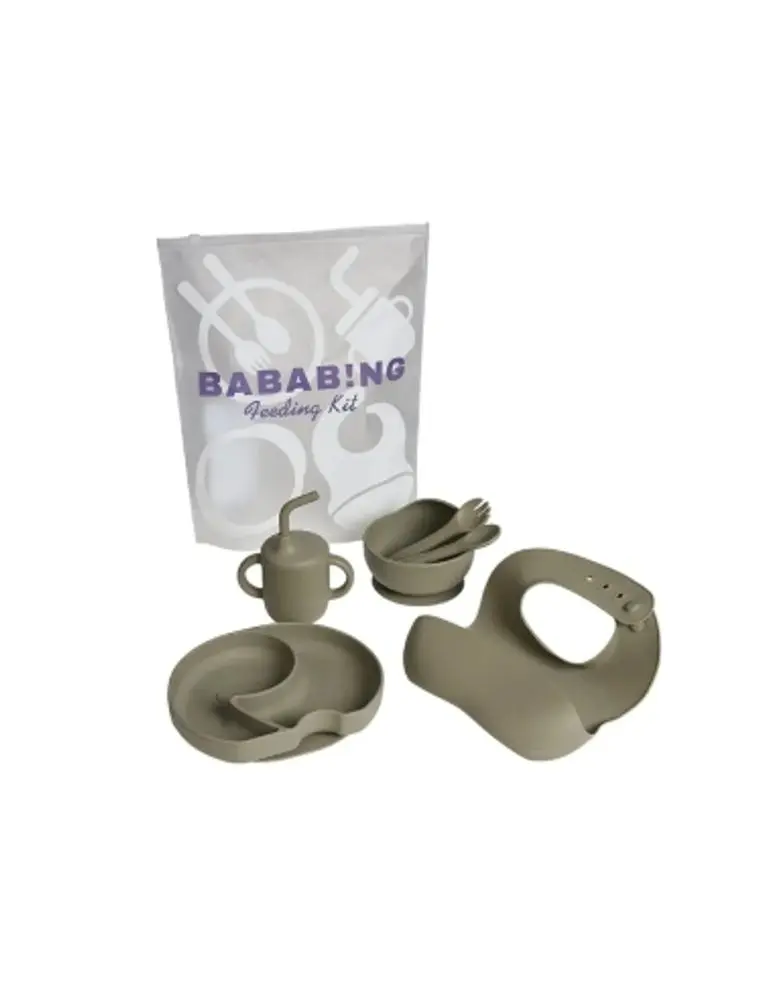 BabaBing Jídelní set, Olive Green