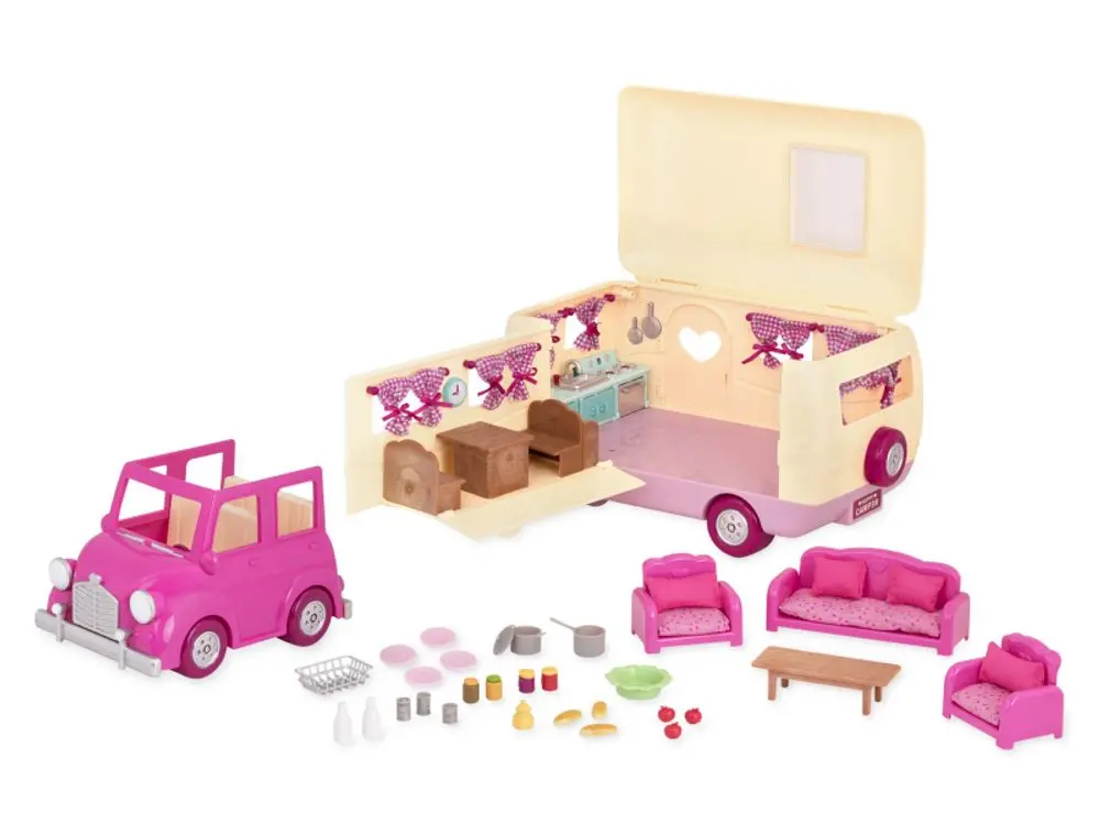 Li'l Woodzeez Sada na kempování Pink Happy Camper