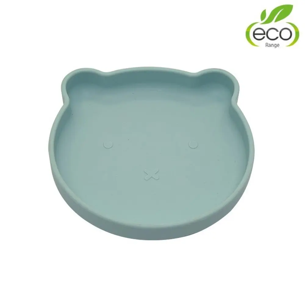 Bo Jungle silikonový talíř s přísavkou Bear - Pastel Blue