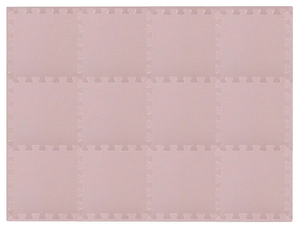 Rialto Baby Sada okrajů Light Pink pro pěnové puzzle 90x90cm