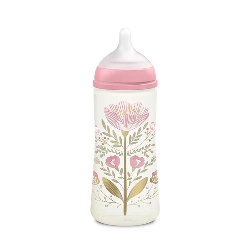 Suavinéx kojenecká láhev (L) Premium Gold 360ml - RŮŽOVÁ