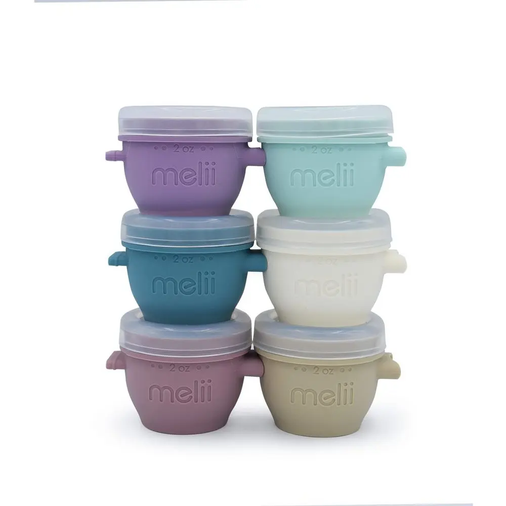 Melii Silikonové kelímky na potraviny Snap&Go 59 ml - 6ks - Luxe pastelové