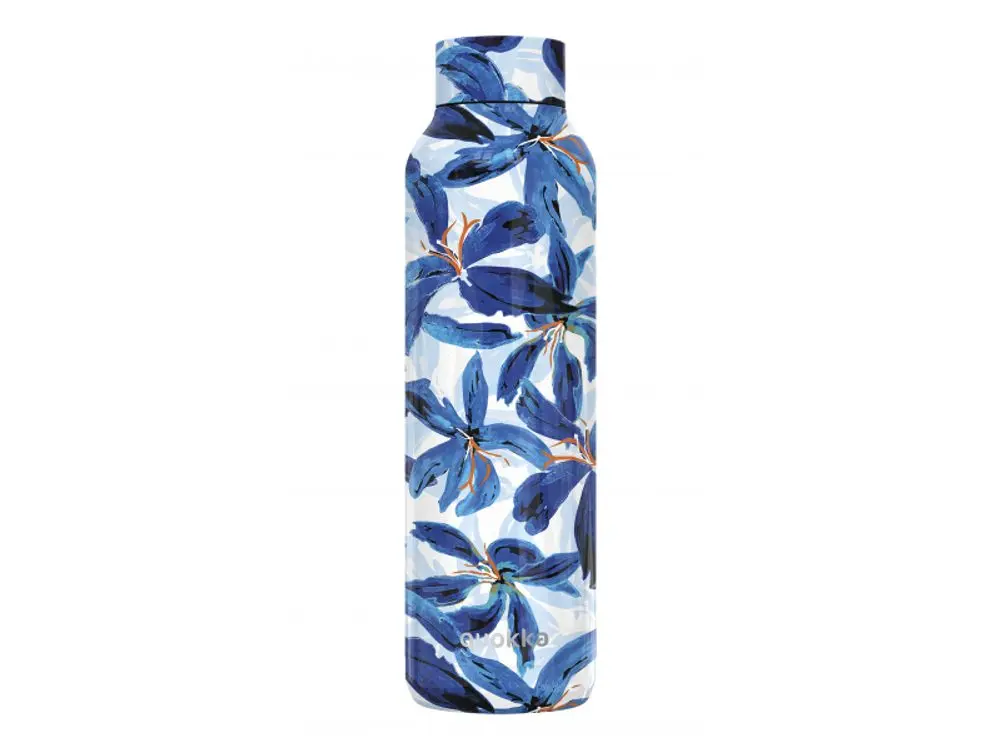 Quokka Nerezová termoláhev Solid Blue Hibiscus 630 ml