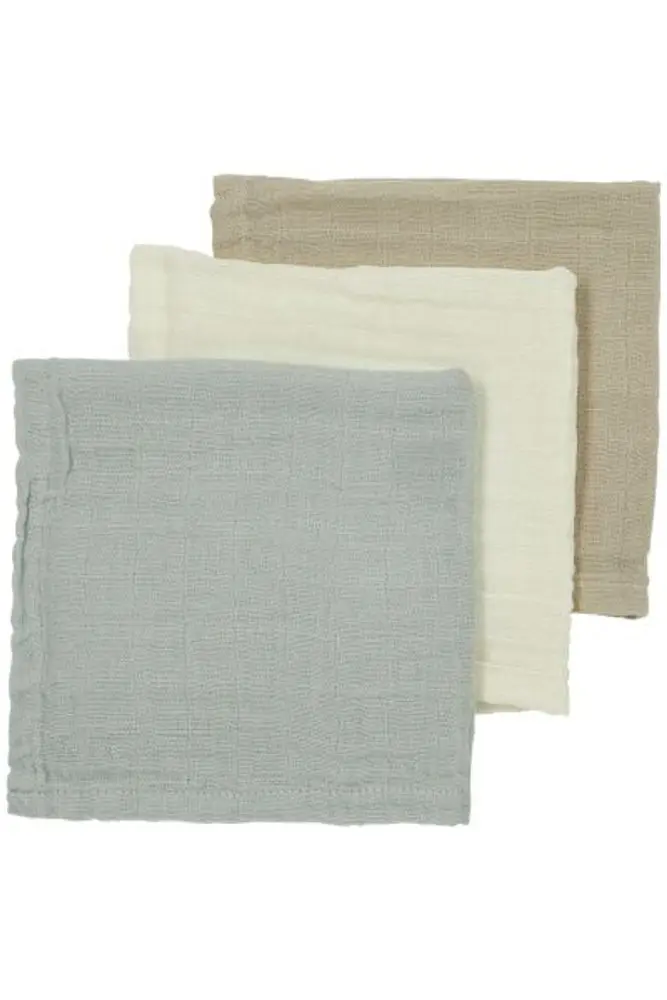 Meyco Mušelínová plena-žínka 3-balení - Offwhite/light grey/sand