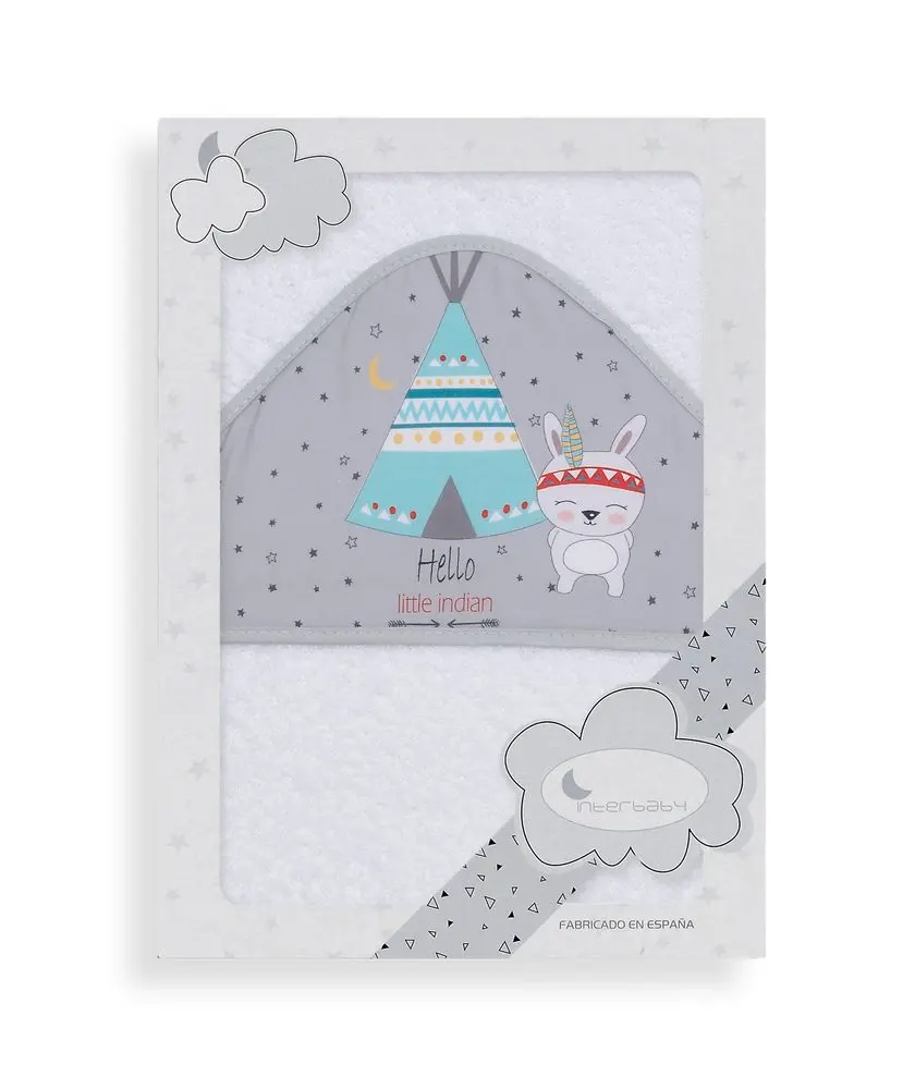 Interbaby OSUŠKA froté 100x100 TEEPEE bílo-šedá