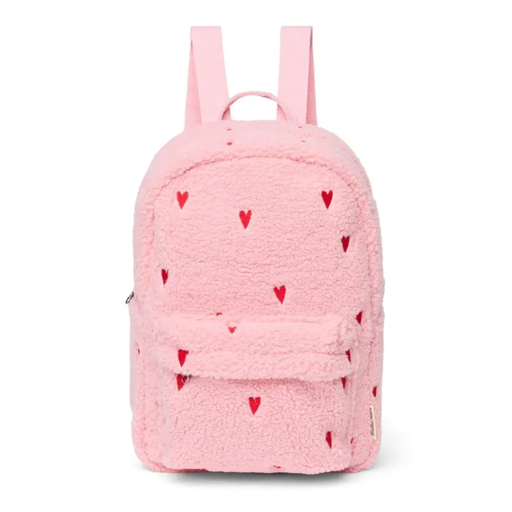 Studio Noos Teddy Midi BACKPACK - batůžek | Light Pink Hearts