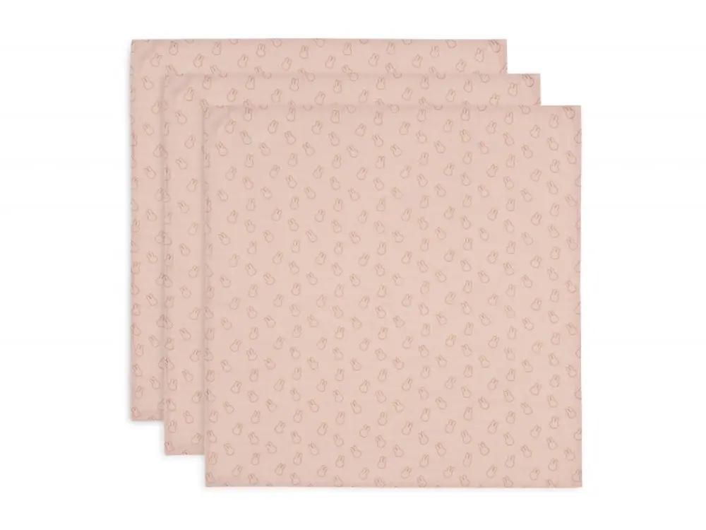 Jollein Pleny 3 ks 70x70 cm Miffy Silhouettes Wild Rose