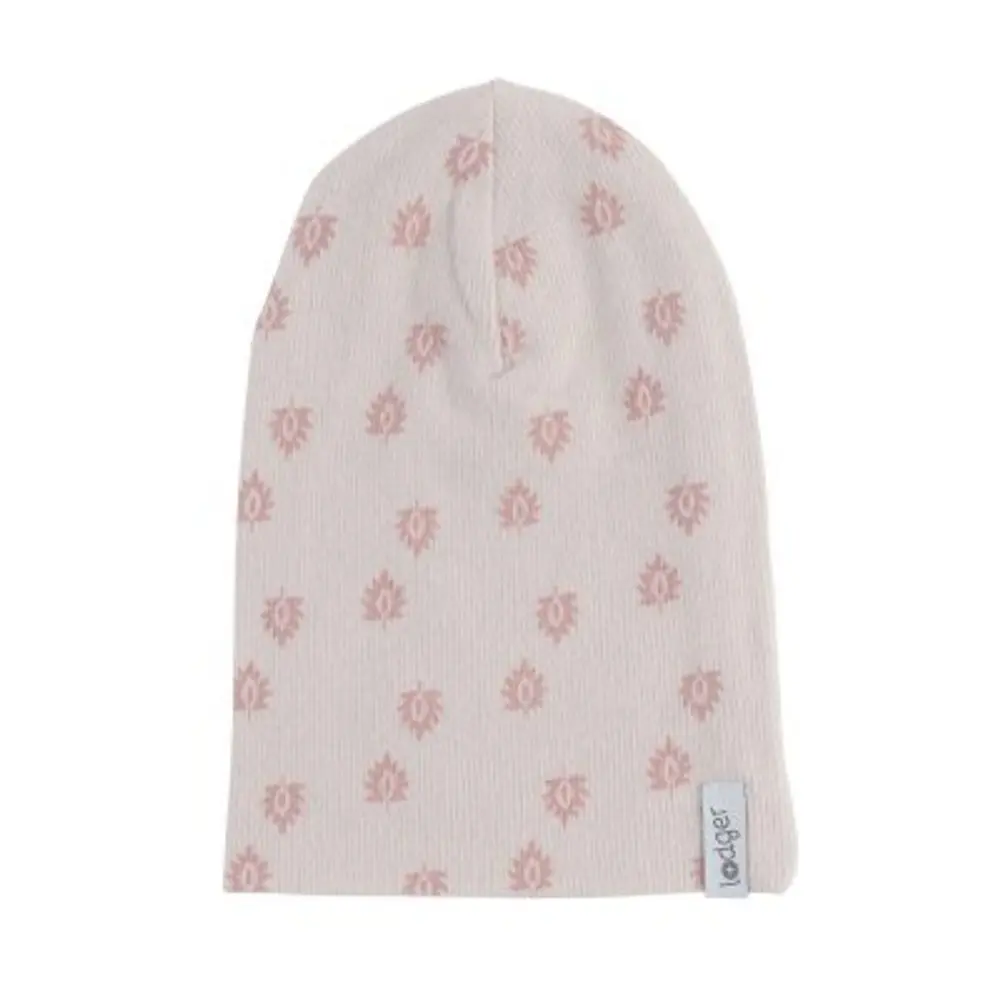 LODGER Beanie Print Rib Tan 0 - 6 měsíců