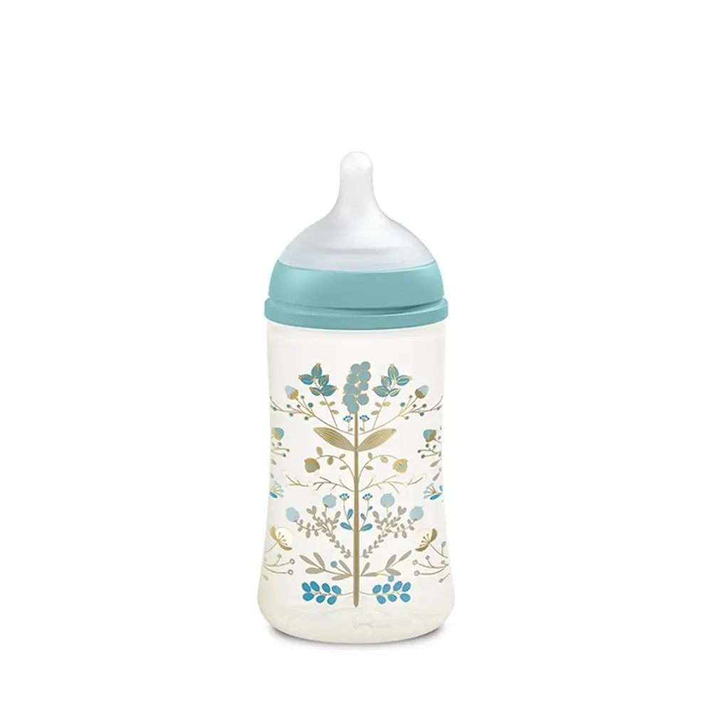 Suavinéx kojenecká láhev (M) Premium Gold 270ml - MODRÁ