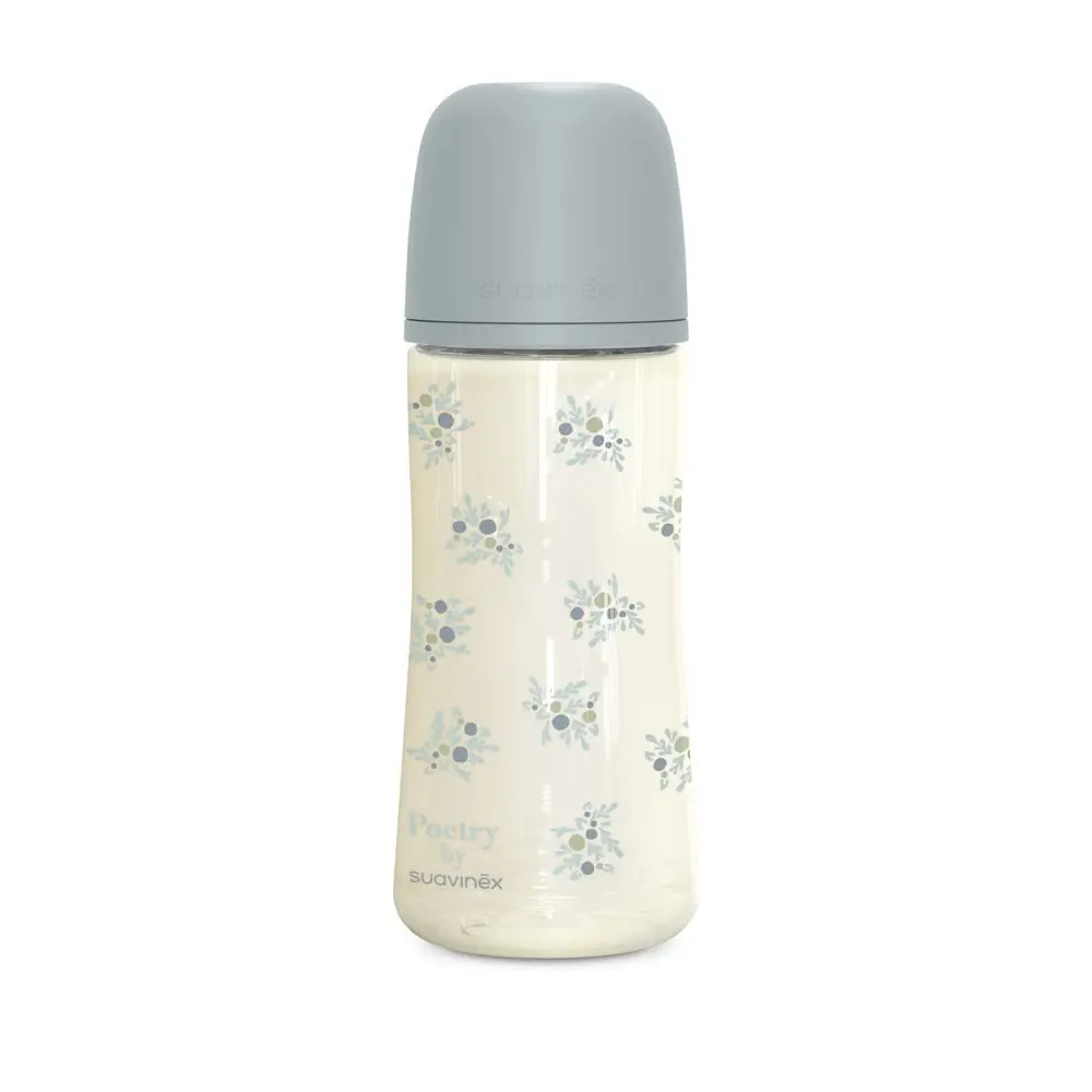 Suavinex Kojenecká láhev POETRY 360ml FYZIOL PRŮTOK L - modrá