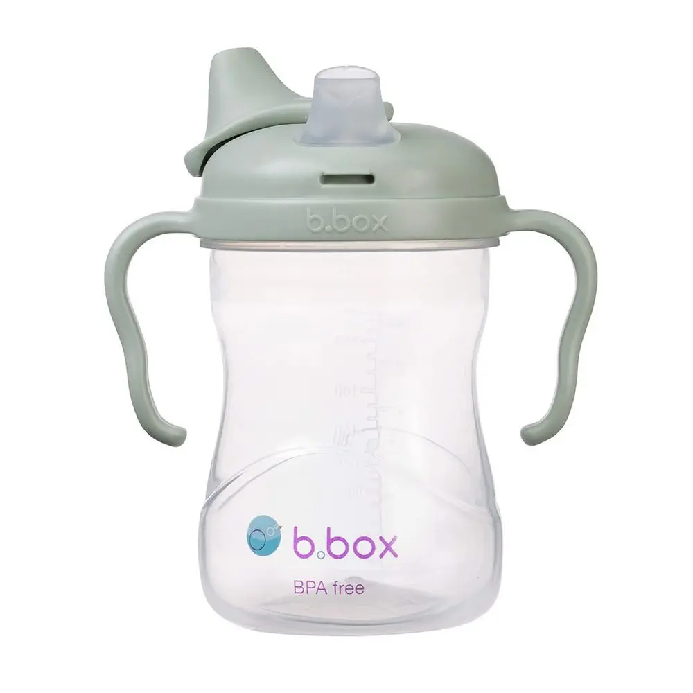 b.box Hrneček s pítkem 4m+ - světle zelený 240 ml